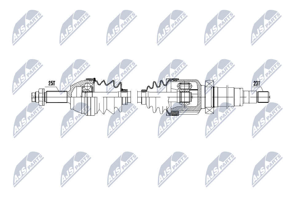 Antriebswelle Vorderachse links NTY NPW-FR-030 von NTY