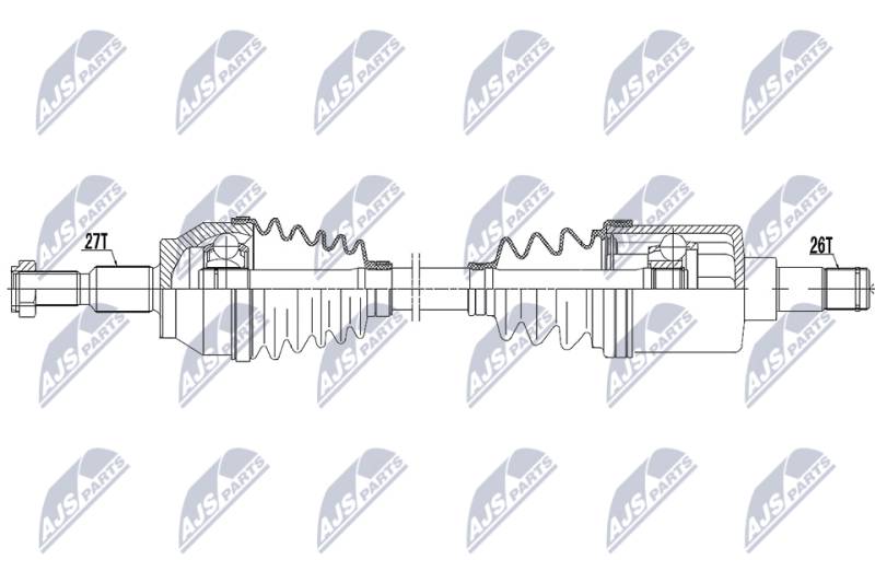 Antriebswelle Vorderachse links NTY NPW-FR-045 von NTY