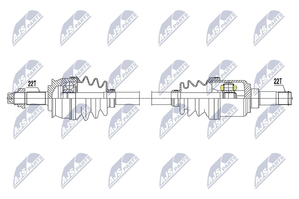 Antriebswelle Vorderachse links NTY NPW-FT-060 von NTY