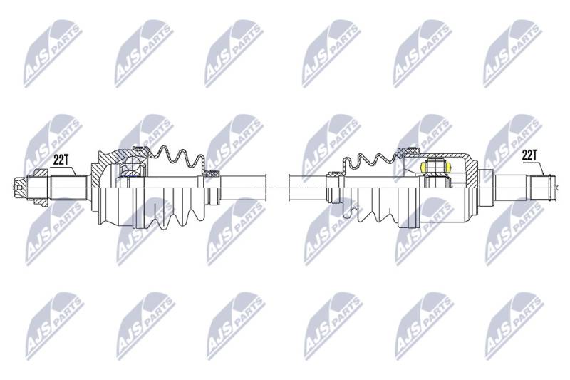 Antriebswelle Vorderachse links NTY NPW-FT-060 von NTY