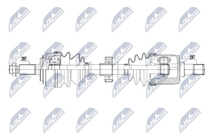 Antriebswelle Vorderachse links NTY NPW-HD-043 von NTY