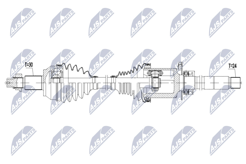 Antriebswelle Vorderachse links NTY NPW-MA-003 von NTY