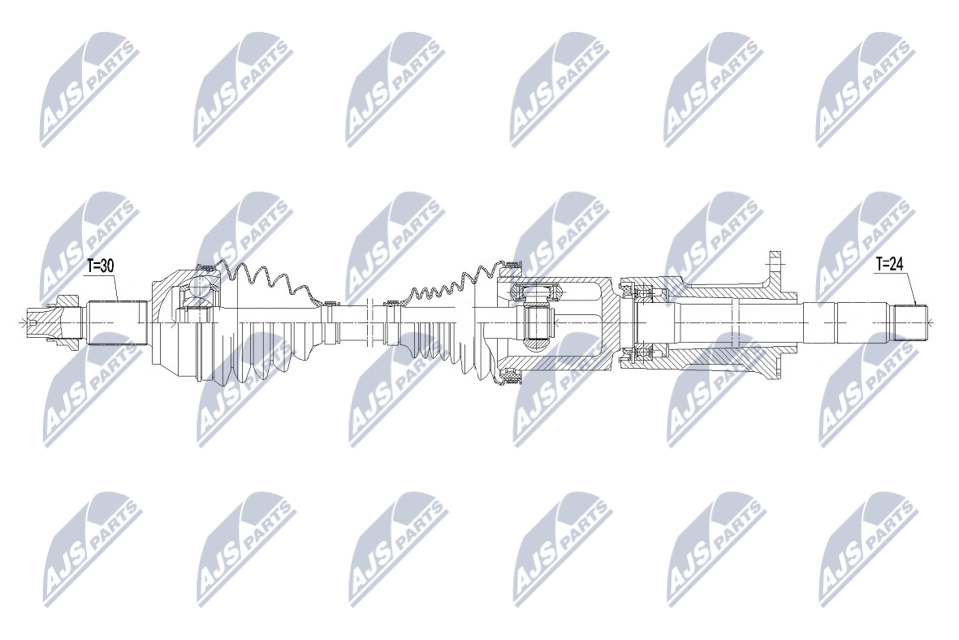 Antriebswelle Vorderachse links NTY NPW-MA-008 von NTY