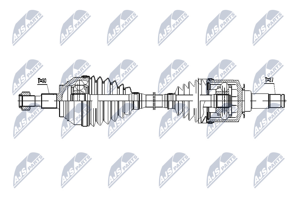 Antriebswelle Vorderachse links NTY NPW-ME-055 von NTY