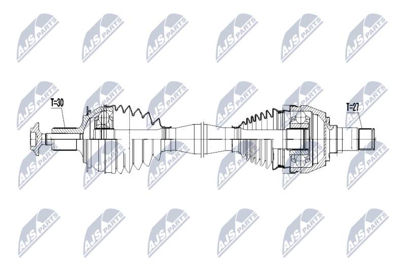 Antriebswelle Vorderachse links NTY NPW-ME-065 von NTY