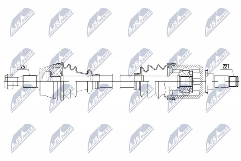 Antriebswelle Vorderachse links NTY NPW-ME-106 von NTY