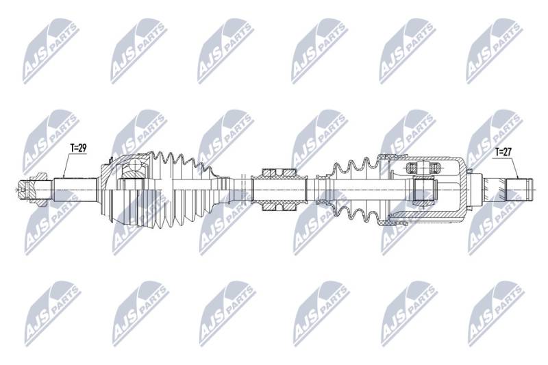 Antriebswelle Vorderachse links NTY NPW-NS-078 von NTY