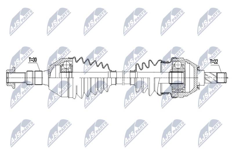 Antriebswelle Vorderachse links NTY NPW-PL-081 von NTY