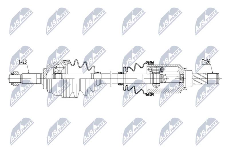 Antriebswelle Vorderachse links NTY NPW-RE-069 von NTY