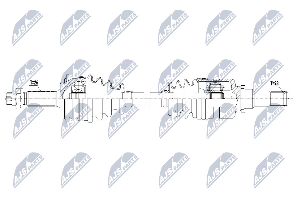 Antriebswelle Vorderachse links NTY NPW-TY-115 von NTY