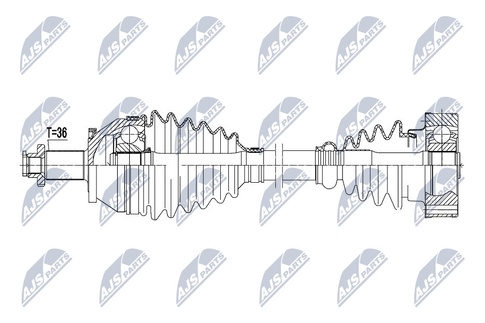 Antriebswelle Vorderachse links NTY NPW-VW-123 von NTY