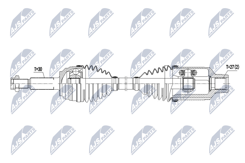 Antriebswelle Vorderachse rechts NTY NPW-CH-082 von NTY