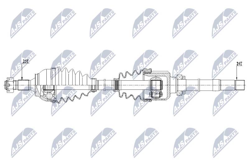 Antriebswelle Vorderachse rechts NTY NPW-CT-079 von NTY