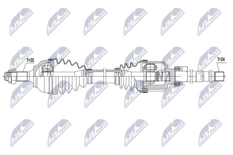 Antriebswelle Vorderachse rechts NTY NPW-CT-111 von NTY