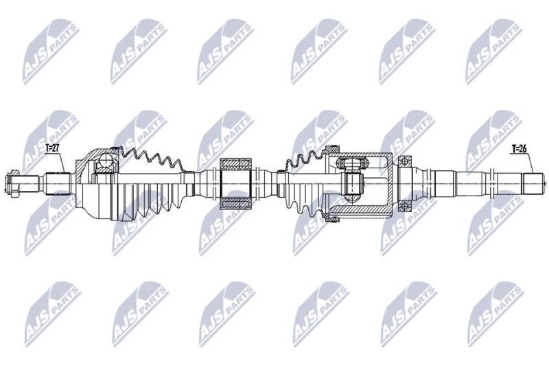 Antriebswelle Vorderachse rechts NTY NPW-FR-137 von NTY