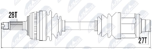 Antriebswelle Vorderachse rechts NTY NPW-HD-036 von NTY