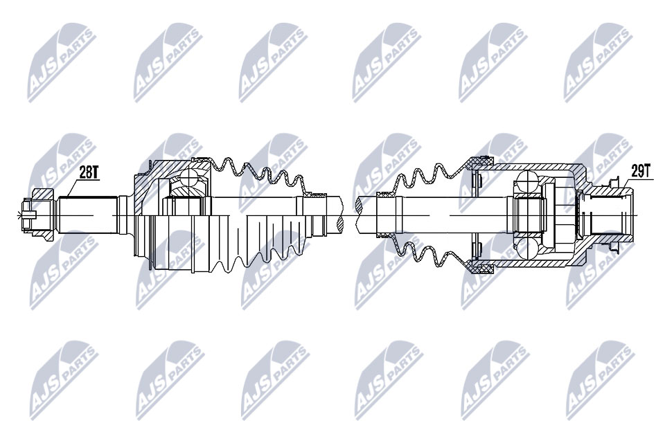 Antriebswelle Vorderachse rechts NTY NPW-HD-083 von NTY