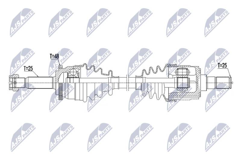 Antriebswelle Vorderachse rechts NTY NPW-HY-549 von NTY