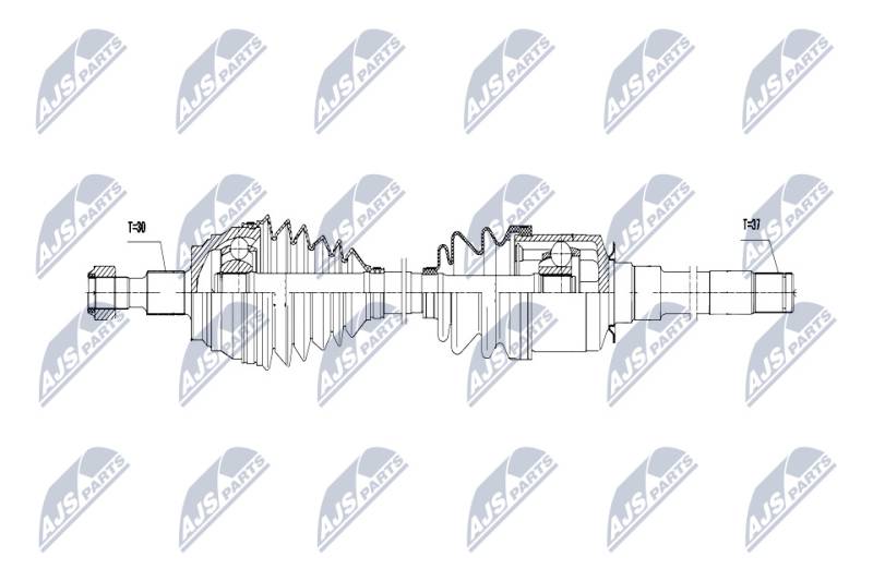 Antriebswelle Vorderachse rechts NTY NPW-ME-048 von NTY