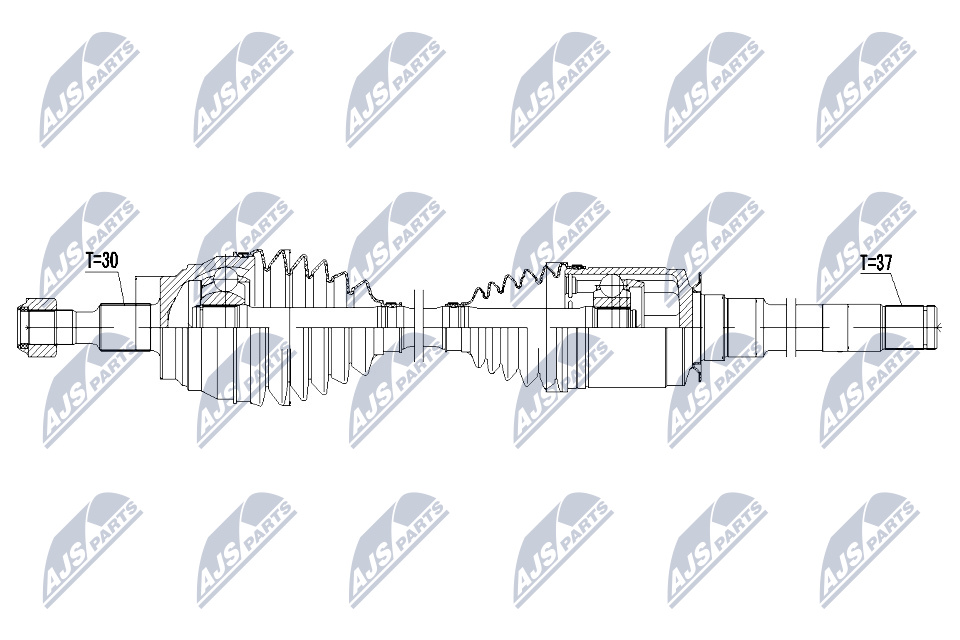 Antriebswelle Vorderachse rechts NTY NPW-ME-052 von NTY