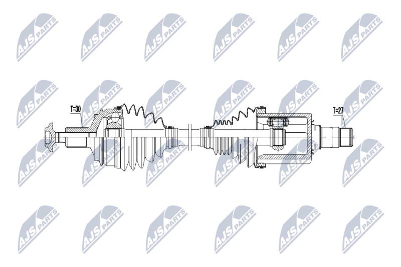 Antriebswelle Vorderachse rechts NTY NPW-ME-071 von NTY