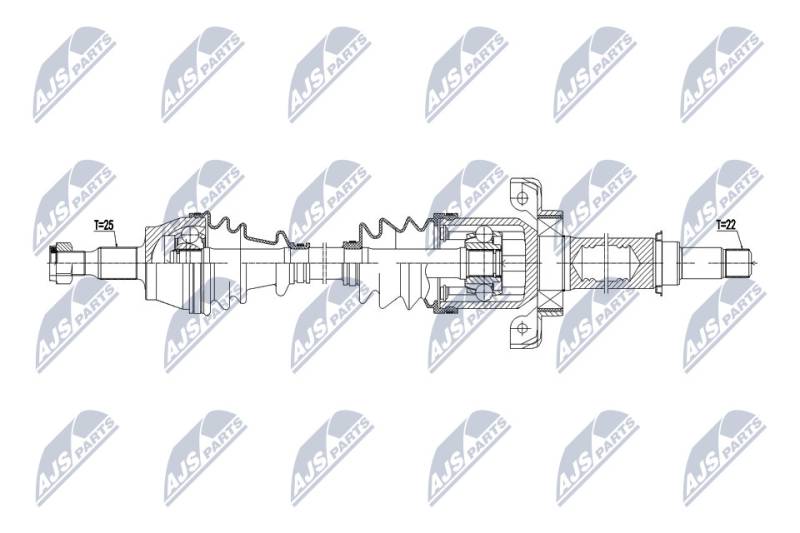 Antriebswelle Vorderachse rechts NTY NPW-ME-108 von NTY