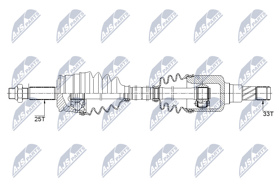 Antriebswelle Vorderachse rechts NTY NPW-ME-118 von NTY