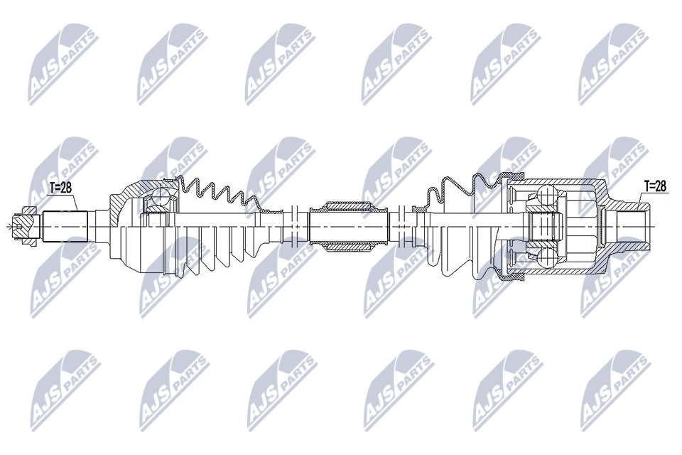 Antriebswelle Vorderachse rechts NTY NPW-MZ-064 von NTY