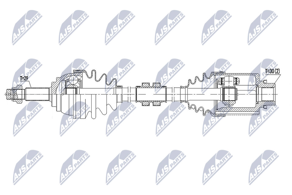 Antriebswelle Vorderachse rechts NTY NPW-NS-088 von NTY