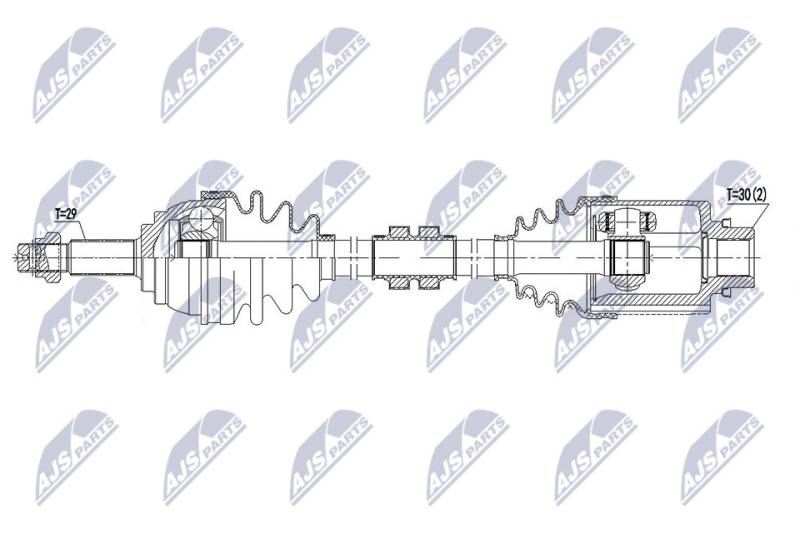 Antriebswelle Vorderachse rechts NTY NPW-NS-088 von NTY