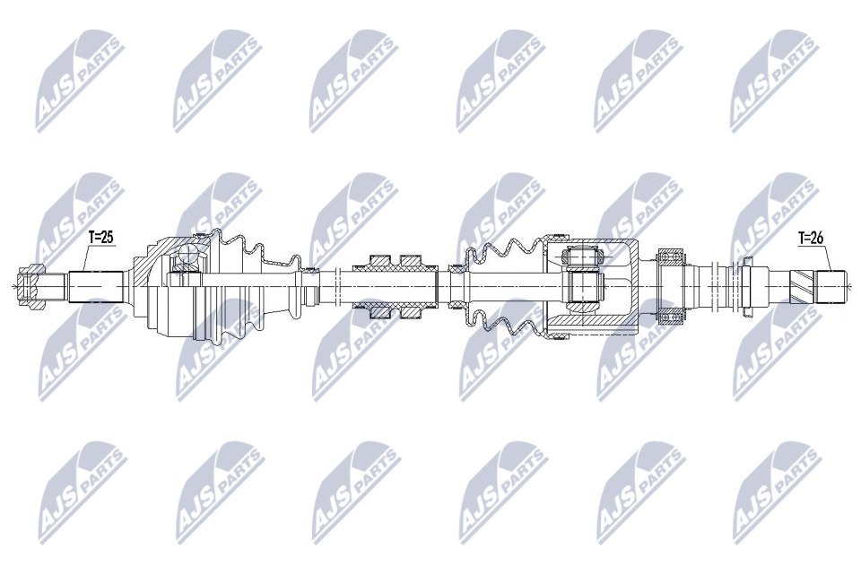 Antriebswelle Vorderachse rechts NTY NPW-NS-102 von NTY