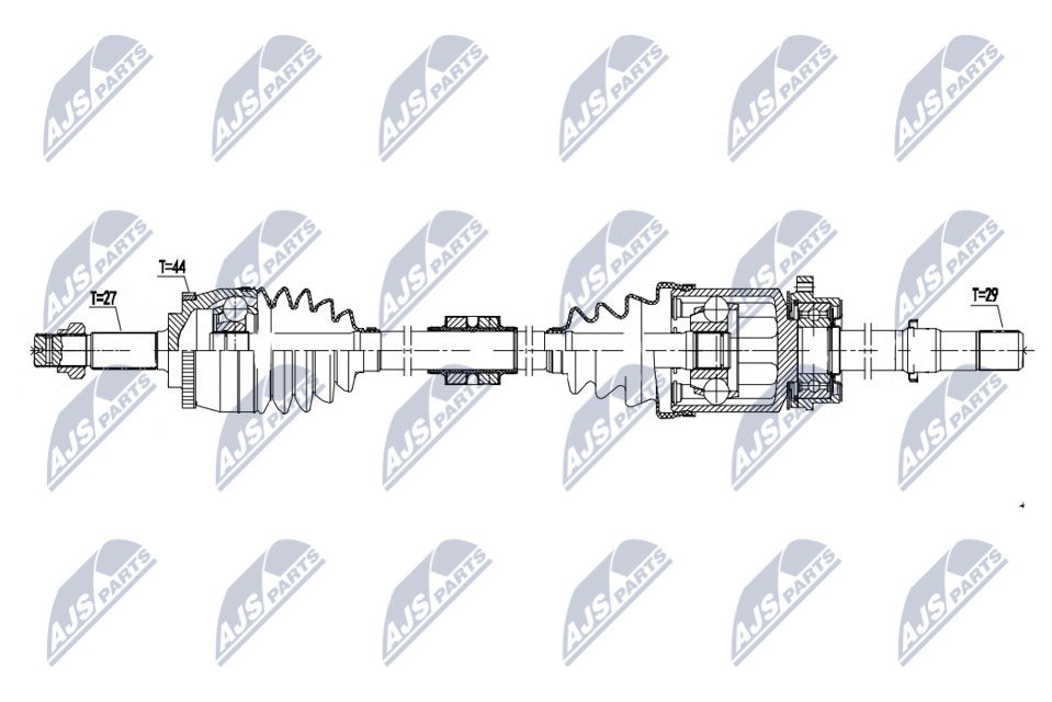 Antriebswelle Vorderachse rechts NTY NPW-NS-142 von NTY