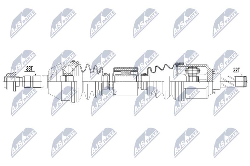 Antriebswelle Vorderachse rechts NTY NPW-PL-044 von NTY