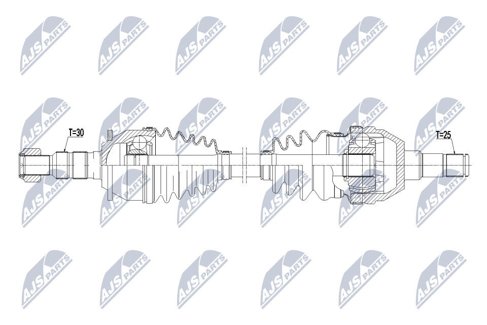 Antriebswelle Vorderachse rechts NTY NPW-PL-075 von NTY