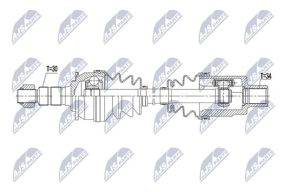 Antriebswelle Vorderachse rechts NTY NPW-PL-103 von NTY