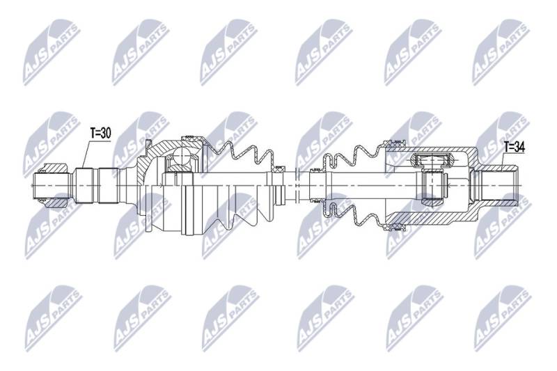 Antriebswelle Vorderachse rechts NTY NPW-PL-103 von NTY