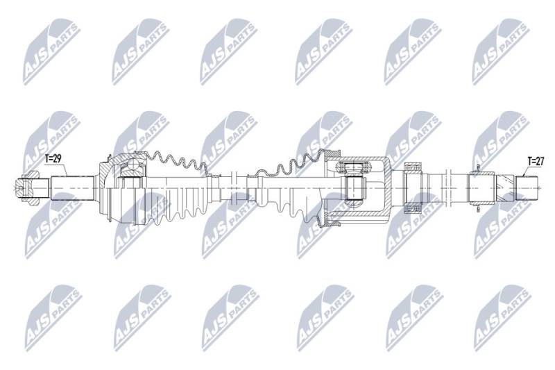 Antriebswelle Vorderachse rechts NTY NPW-RE-128 von NTY