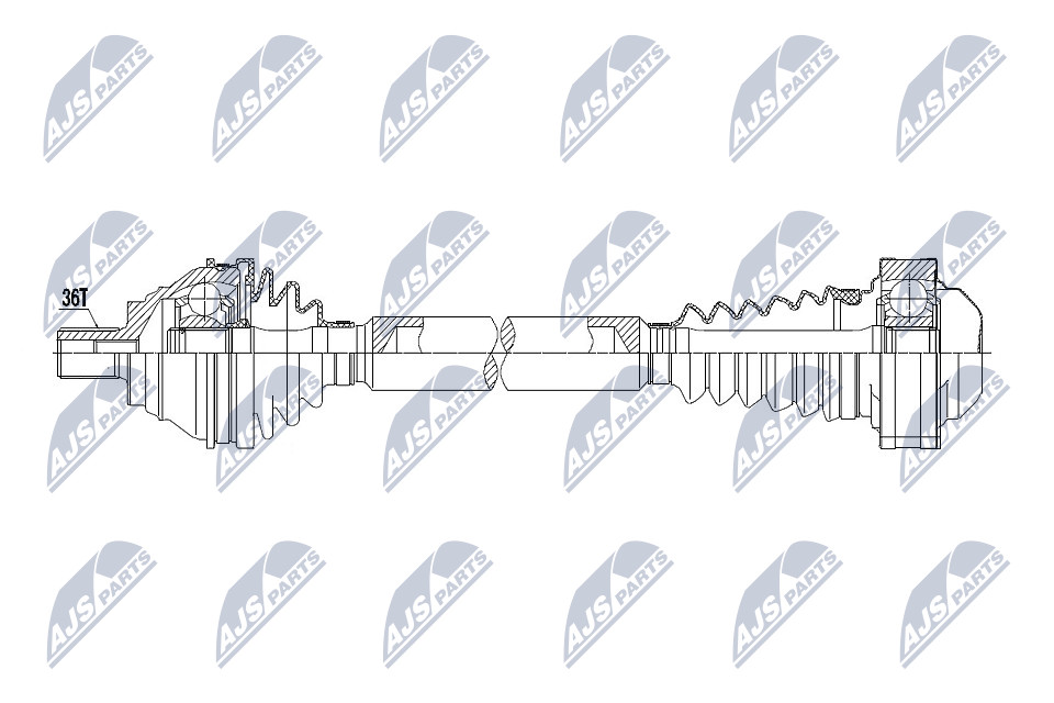 Antriebswelle Vorderachse rechts NTY NPW-VW-059 von NTY