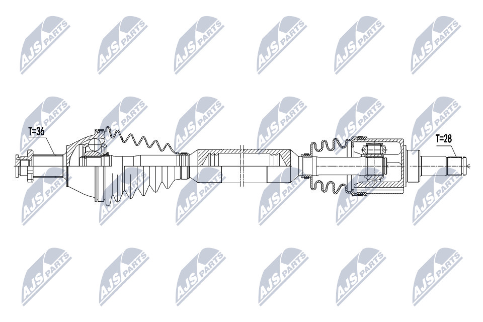 Antriebswelle Vorderachse rechts NTY NPW-VW-071 von NTY