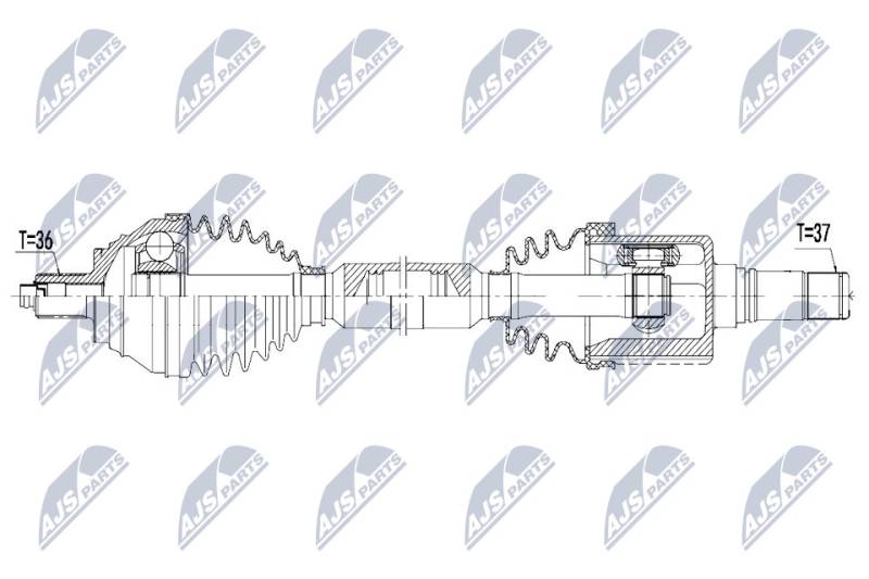 Antriebswelle Vorderachse rechts NTY NPW-VW-083 von NTY