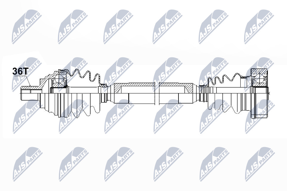 Antriebswelle Vorderachse rechts NTY NPW-VW-085 von NTY