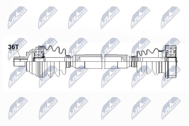 Antriebswelle Vorderachse rechts NTY NPW-VW-085 von NTY