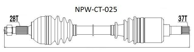 Antriebswelle Vorderachse links NTY NPW-CT-025 von NTY