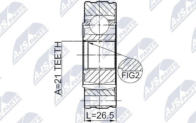 Gelenk, Längswelle NTY NPW-SU-011 von NTY