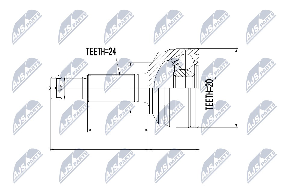 Gelenksatz, Antriebswelle radseitig NTY NPZ-DA-016 von NTY