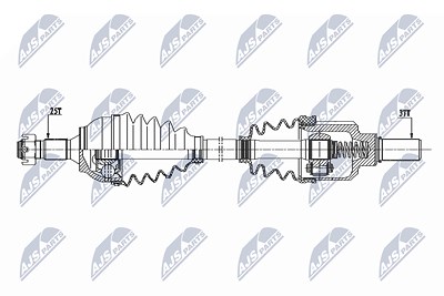 Nty Antriebswelle [Hersteller-Nr. NPW-CT-077] für Citroën, Ds, Peugeot von NTY