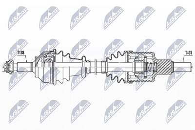 Nty Antriebswelle [Hersteller-Nr. NPW-CT-133] für Citroën, Fiat, Peugeot von NTY