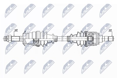 Nty Antriebswelle [Hersteller-Nr. NPW-DA-000] für Daihatsu von NTY