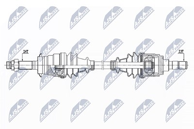 Nty Antriebswelle [Hersteller-Nr. NPW-DA-001] für Daihatsu von NTY