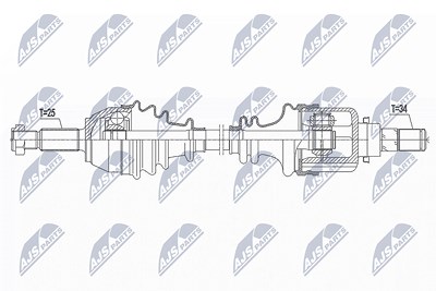 Nty Antriebswelle [Hersteller-Nr. NPW-FR-103] für Ford von NTY